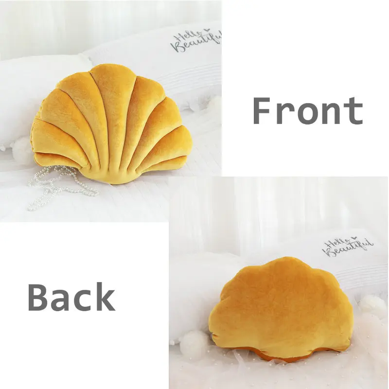 

Shell Stuffed Pillow Fairy princess's Home Luxury Fantastic Velvet Pillow Sea Shell Home Decor Bed Sofa Cushion Decoration Gift