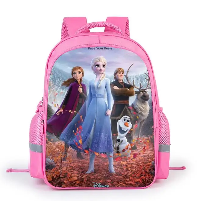 Disney рюкзаки мультфильм рюкзак с изображением Эльзы студенческие для девочек Frozen