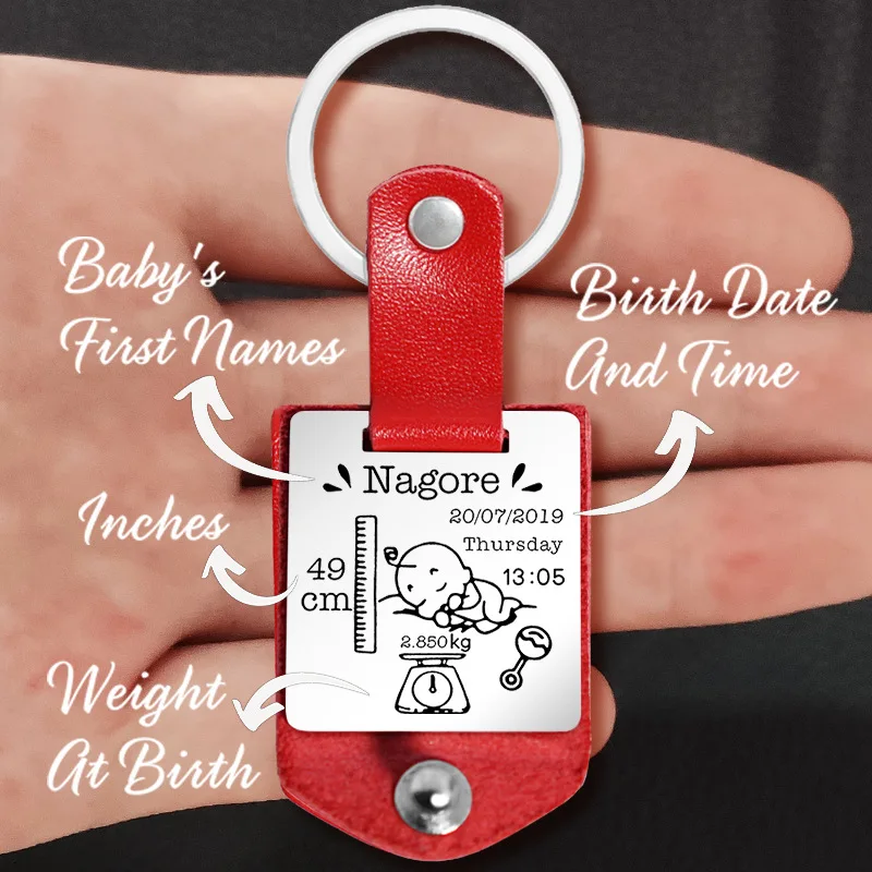 Персонализированная гравировка логотипа имя новорожденного ребенка бренд из ПУ