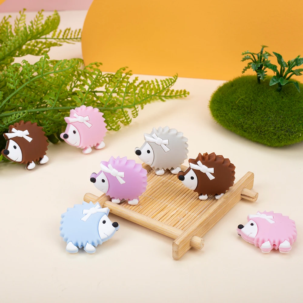 

Sunrony 50pcs Hedgehog Silicone Beads Silicone Teether Accessories DIY Silicone Bead Teething Necklace Self Made Gifts