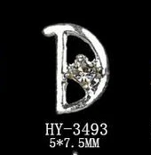HY-3493 10pcs 10 шт./лот, сплав дизайн ногтей 3d с плоской задней стороны бриллианты жемчужные ювелирные изделия Стразы украшения для ногтей - Цвет: HY-3493 10pcs