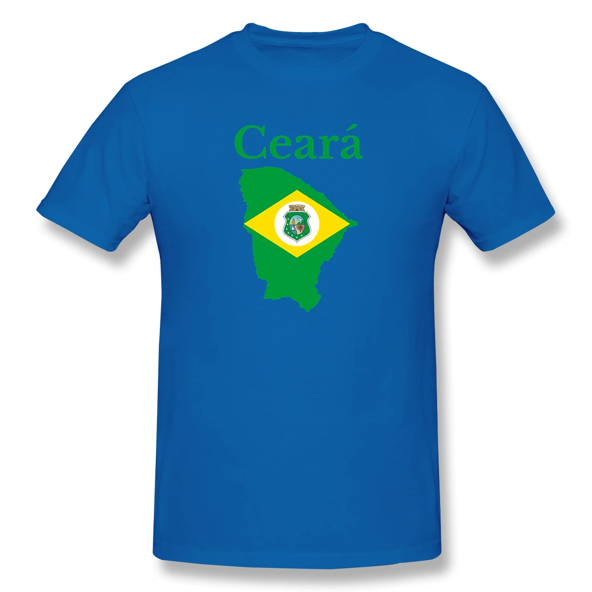 

State Of Ceara Map Flag Brazil Funny Novelty Men's Basic Short Sleeve T-Shirt R282 Tees Tops European Size