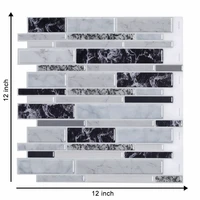 Vividtiles 12 12 inch Self adhesive Vinyl Wallpaper Kitchen Sticker Peel and Stick Subway Effect Tiles -10 Sheets