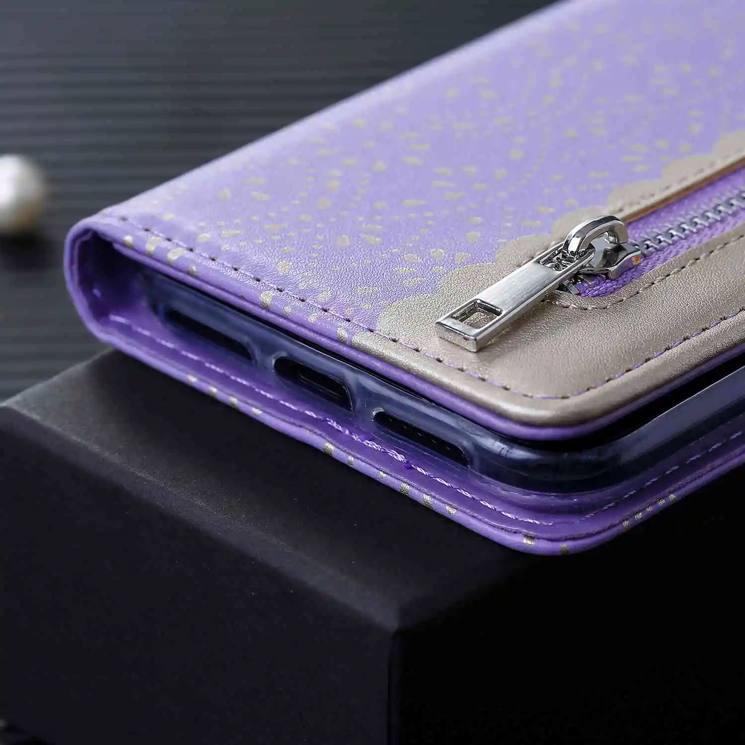 Кожаный чехол для iphone 6 6S 7 8 Plus XR X XS Max 11 Pro Max на молнии Держатель для карт кошелек чехол для iphone 6plus 7plus 8plus чехол