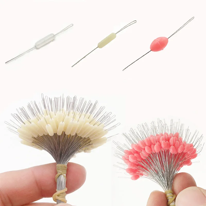 

300Pcs Silicon Bean Profession Fishing Float Accessories Bobber Anti-strand Oval for Fishing Line Fish Tool