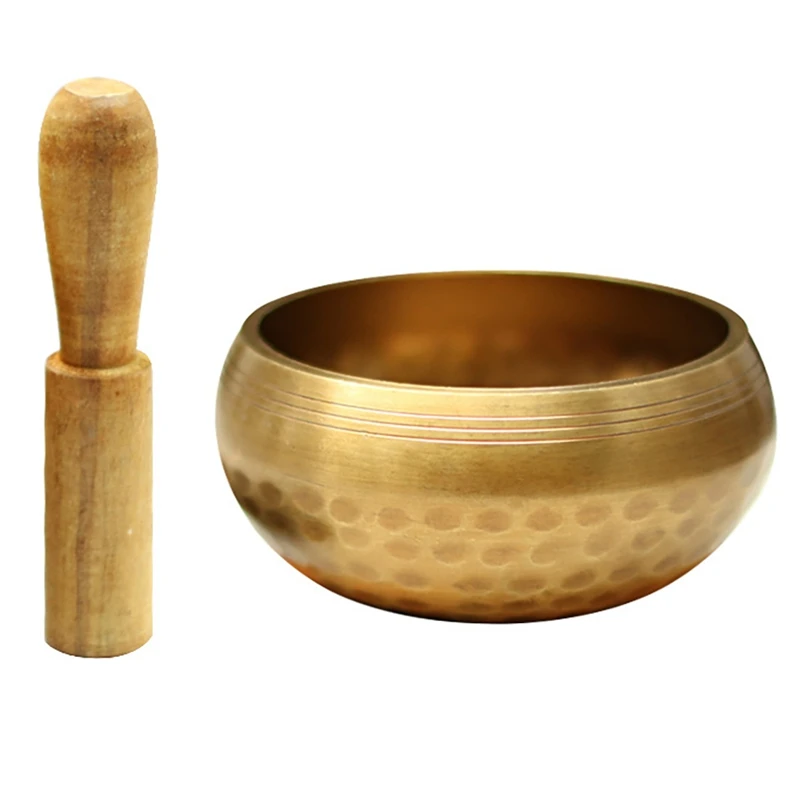 

Tibetan Singing Bowl Set with New Dual-End Striker&Cushion for Meditation Yoga Healing Mindfulness Heart Peace