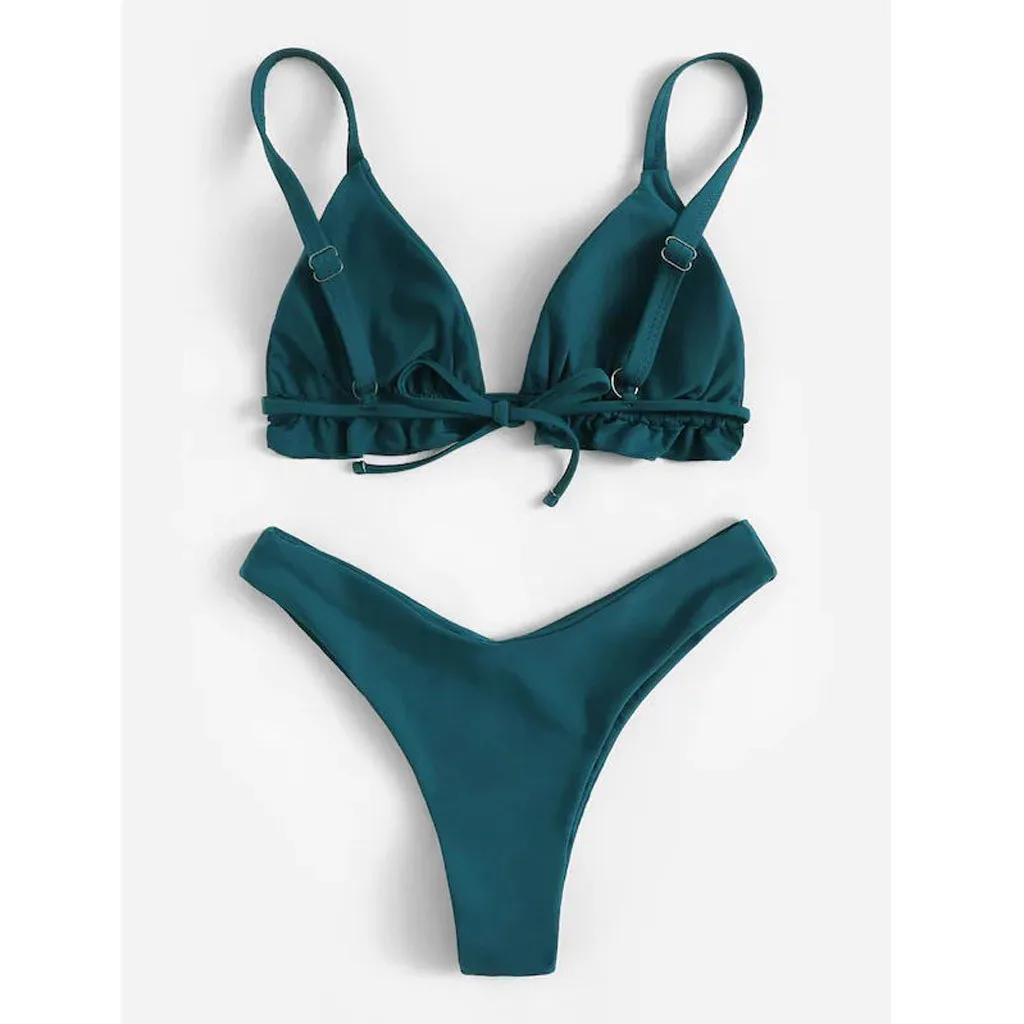 

Girls Bikini Set Underwire Padded Sexy Beach Floral Bodycon Swimsuit Women Beachwear Bikinis 2019 Mujer Summer Biquini C1226