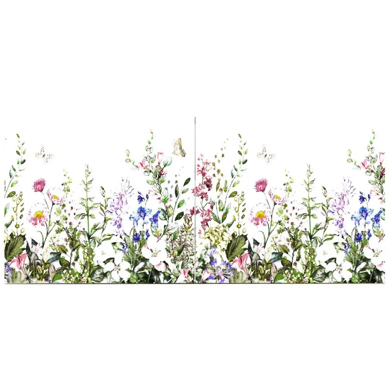 

Nordic Flowers Weed Wall Stickers For Bedroom Living Room Decor 3D Tile Stickers Vinyl Wall Decals Wallpaper Home Decoration
