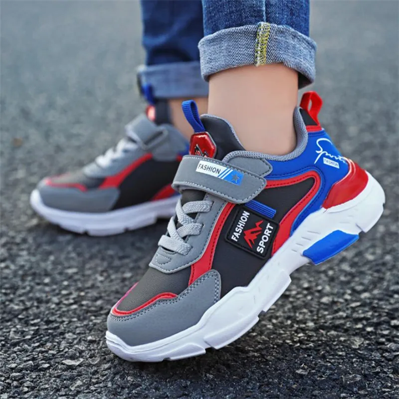 Кроссовки детские кожаные повседневная обувь для бега с воздушной подушкой