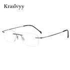 Оправа для очков Krasivyy титановая без винтов для мужчин и женщин, ультралегкие оптические аксессуары по рецепту, при близорукости