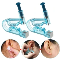 2pcs healthy safety sterile disposable body ear nose piercing gun ear piercer tool kit stainless steel metal stud earring