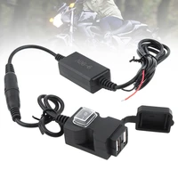 dc 5v double usb adapter waterproof motorcycle charger with switch button bike phone holder mobile gps bracket for i phone