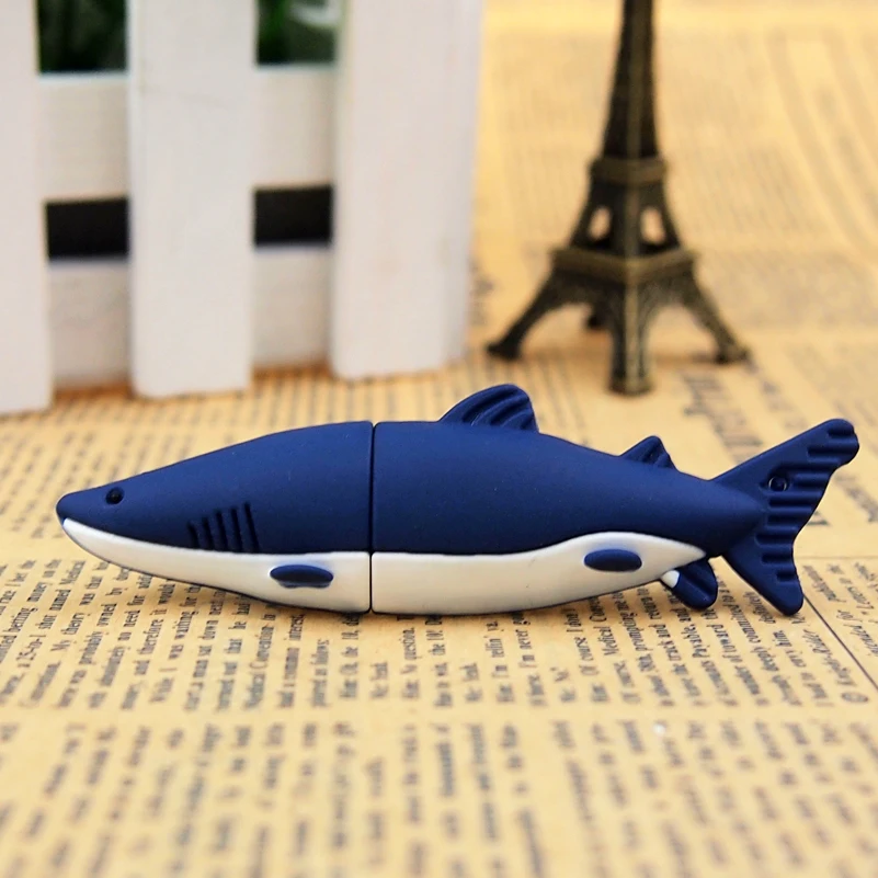 Usb 2 0 силиконовый мультяшный милый животный Золотой рыбка акула USB флэш