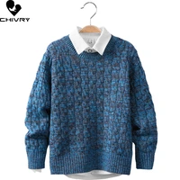 new 2021 kids fashion pullover twist knitted sweater autumn winter boys o neck jumper sweaters tops children clothing for 3 8t