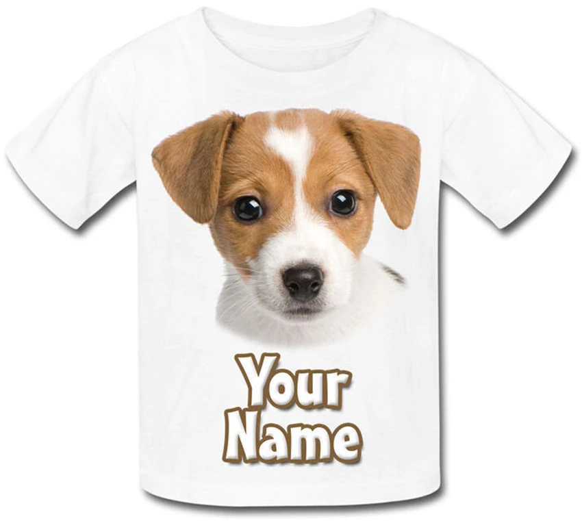 Футболка с изображением щенка Джека Расселла и для детей отличный подарок