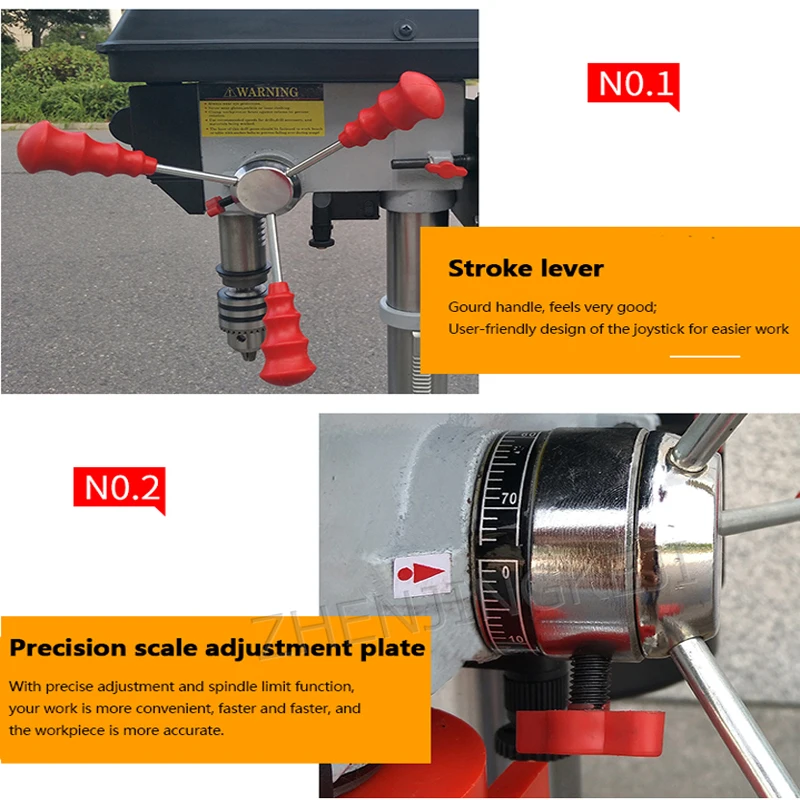 

750W Laser Bench Drill Mechanical Accessories Tools Industrial Grade Small Milling Machine Home High Precision Drilling Machine