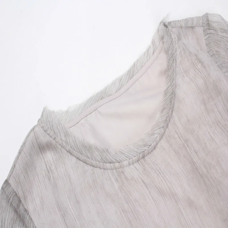 Женское винтажное платье средней длины элегантное из 100% натурального шелка с