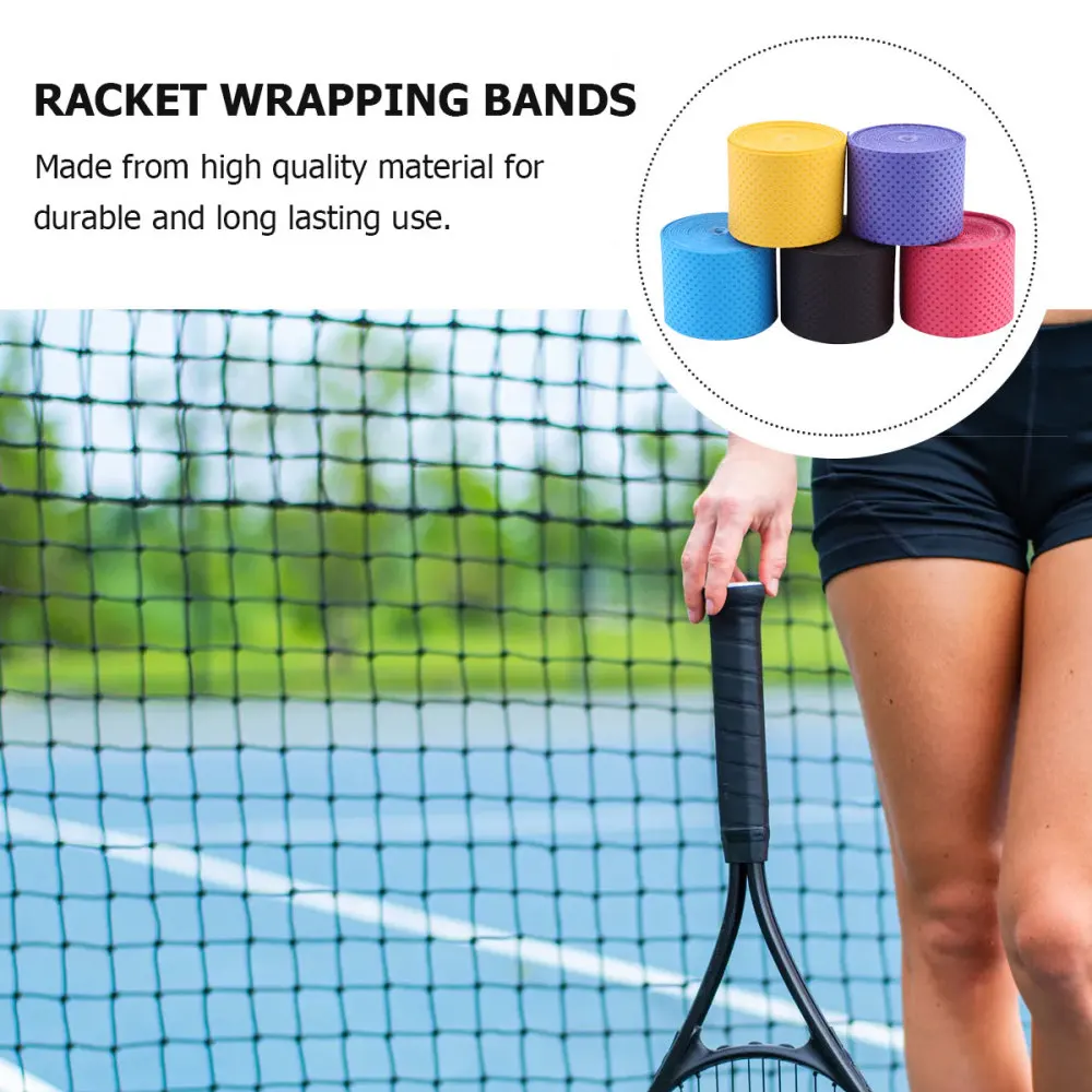 

60PCS Racket Grip Wrapping Bands Anti-Slip Tapes Sweat Absorbent Racket Straps