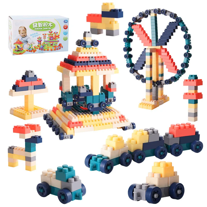 [Бесплатная доставка] Детские большие строительные блоки головоломка раннее