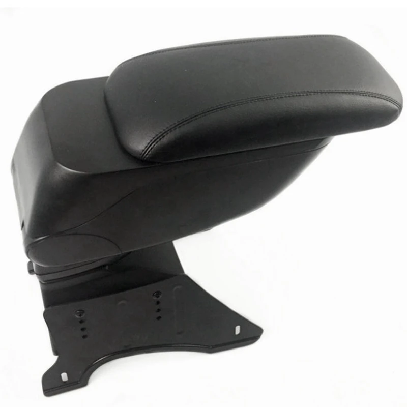 Универсальный черный кожаный подлокотник для хранения передняя центральная