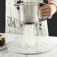 baking tools flour sieve hand held cup type multifunctional flour sieve