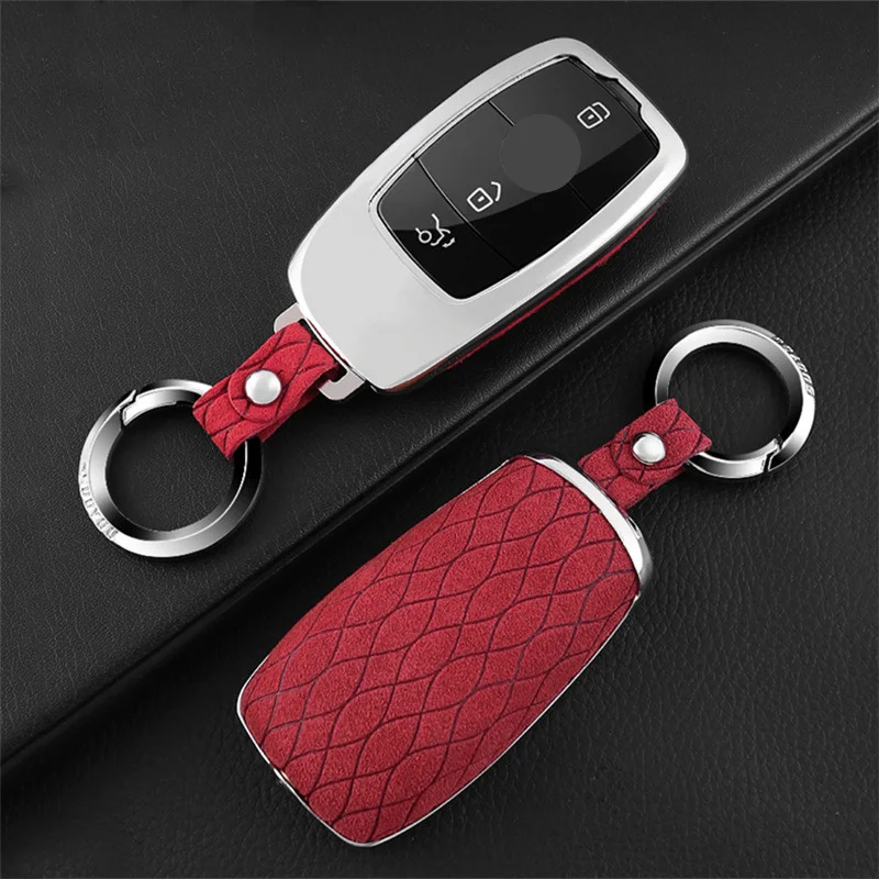 Горячая продажа замшевый кожаный чехол для ключа автомобиля Mercedes Benz W203 W210 W211 W124