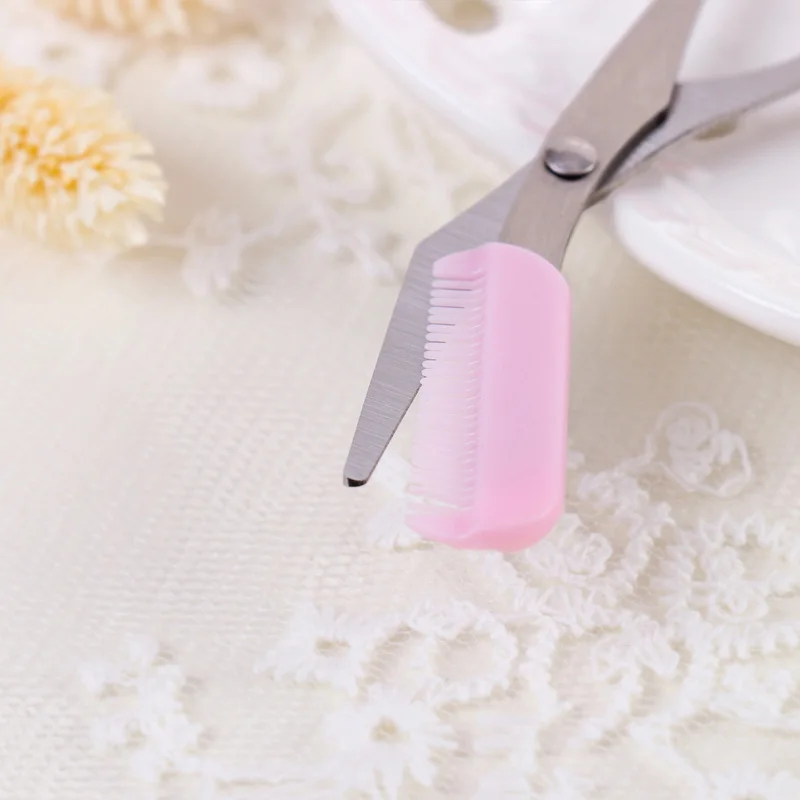 Горячая Распродажа новинка триммер для бровей ножницы волос расческа ресниц