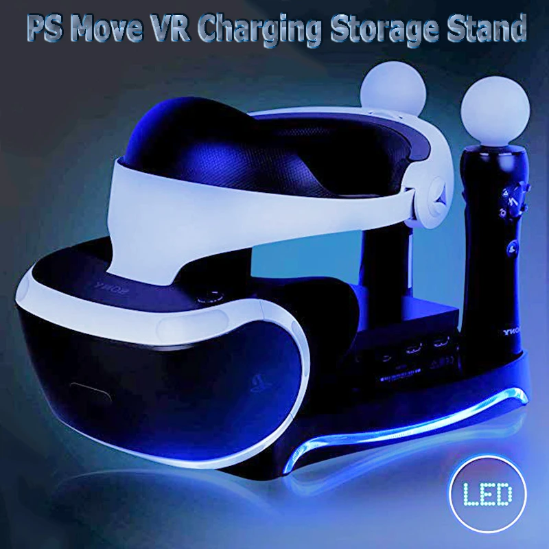 

Dock Charging Battery Charger For Sony Play Station Playstation PS 4 VR Glasses Viar Helmet PSVR PS4 Move Motion Game Controller