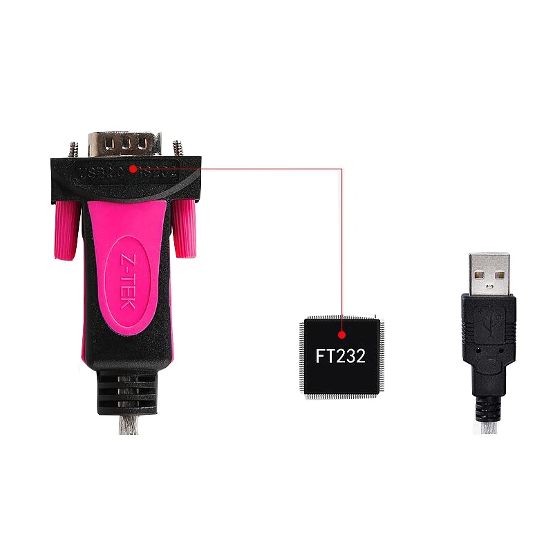 5 шт./лот Z TEK ZE533C FTDI чипсет USB в последовательный RS232 фотоадаптер/кабель конвертера