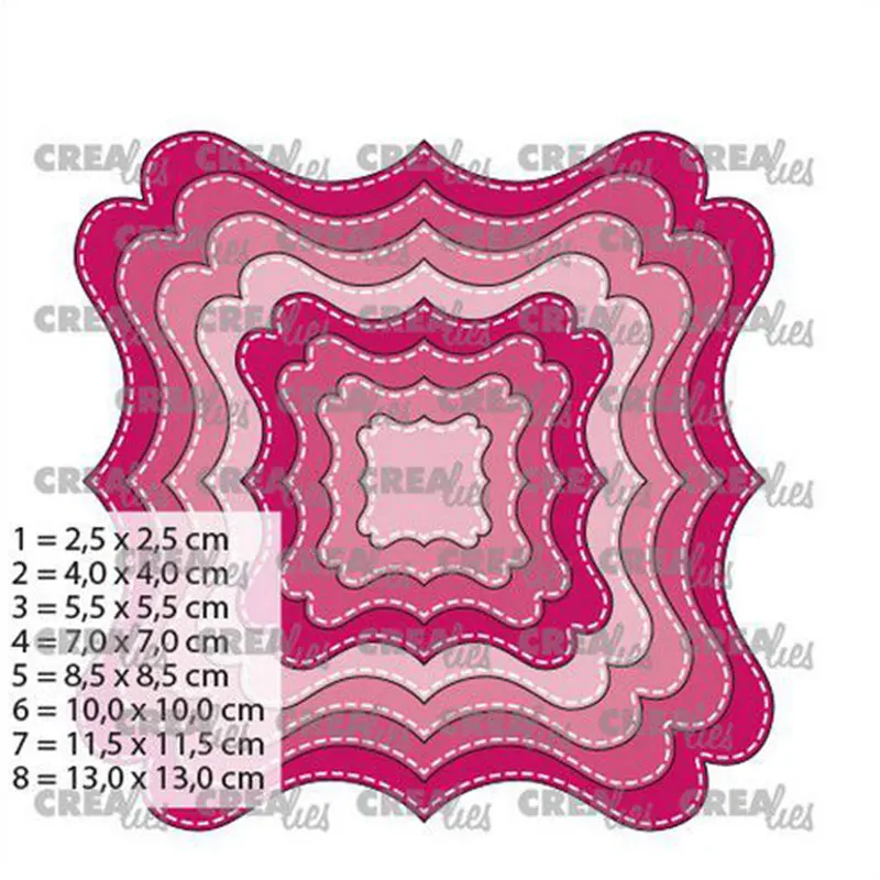 

Wavy Border Abstract Metalen Stansmessen Cut Sterven Voorjaar Bloem Plakboek Craft Mes Schimmel Blade Punch Stencils Sterft