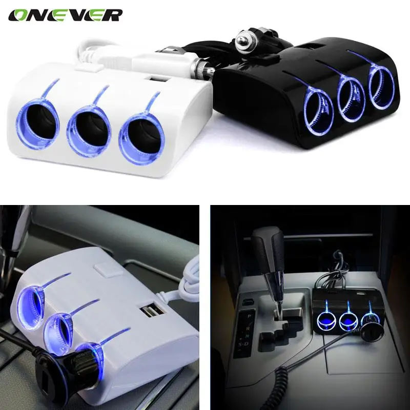 Onever разветвитель автомобильного прикуривателя Hub 12 В Автомобильное зарядное