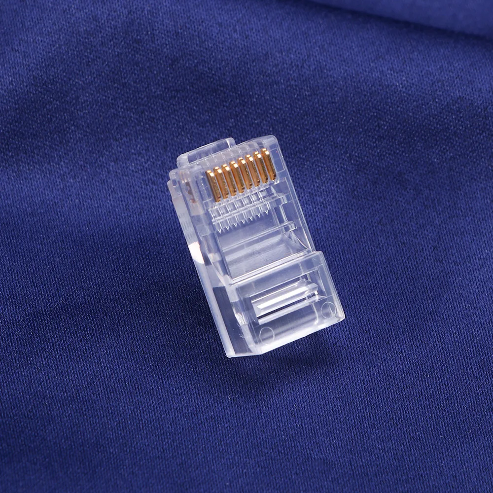 Модульный обжимной соединитель RJ 45 разъем для кабеля Ethernet с позолоченным