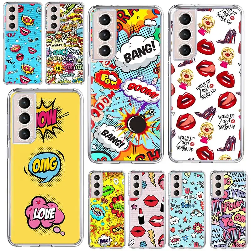

POP Art Phone Case Capa For Samsung Galaxy S21 Ultra S20 FE S8 S9 S10 S21 Plus S10e S7 Back Cover Coque Funda