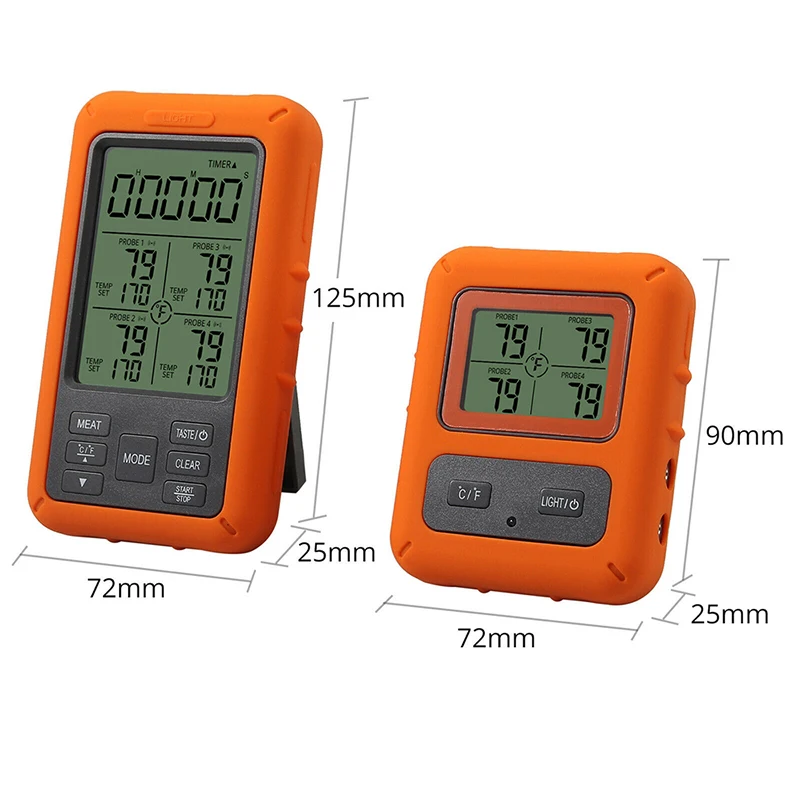 Улучшенный водонепроницаемый термометр для барбекю беспроводной цифровой с