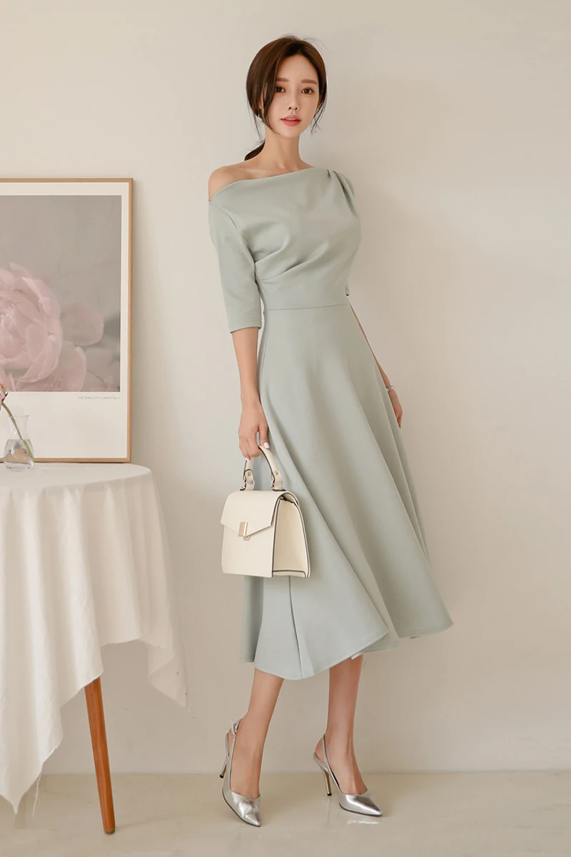 

COIGARSAM Women dress New Spring High Waist Dresses 3321