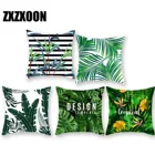 Декоративные наволочки для диванных подушек, с изображением тропического леса, зеленого листа, пальмового листа, подушки для дивана