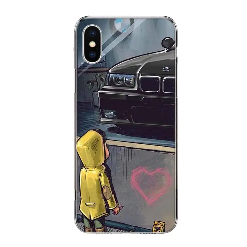 Boy See Sports Car Jdm Drift Phone Case For iPhone 14 11 12 13 Pro Max Xr X Xs Mini 8 7 Plus 6 6S SE 5S Soft Fundas Coque Shell