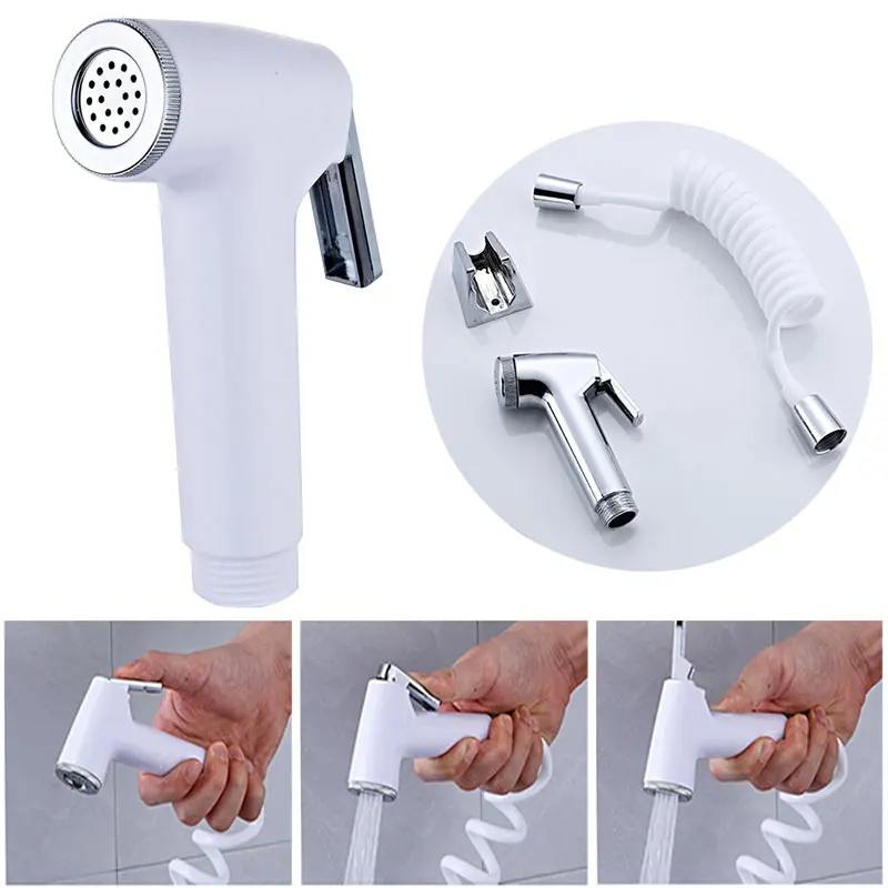 

Toilet Hand Held Bidet Faucet Hose Sprayer Bidet Set Douche Sprayer Gun Toilet Spray For Bathroom Self Cleaner Shower Head Tool