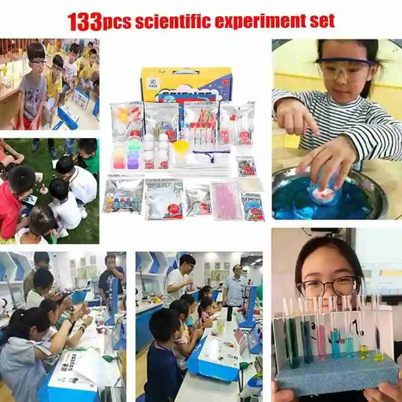 

133pcs/set DIY Manual Science Experiment Toy Set Children Educational Toy DIY Small Making Science Experiment Teaching Aids Toys