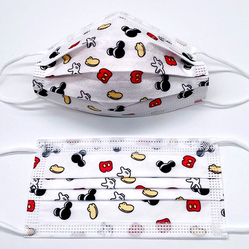 Маска Диснея для взрослых и детей одноразовая белая хлопковая маска с Микки