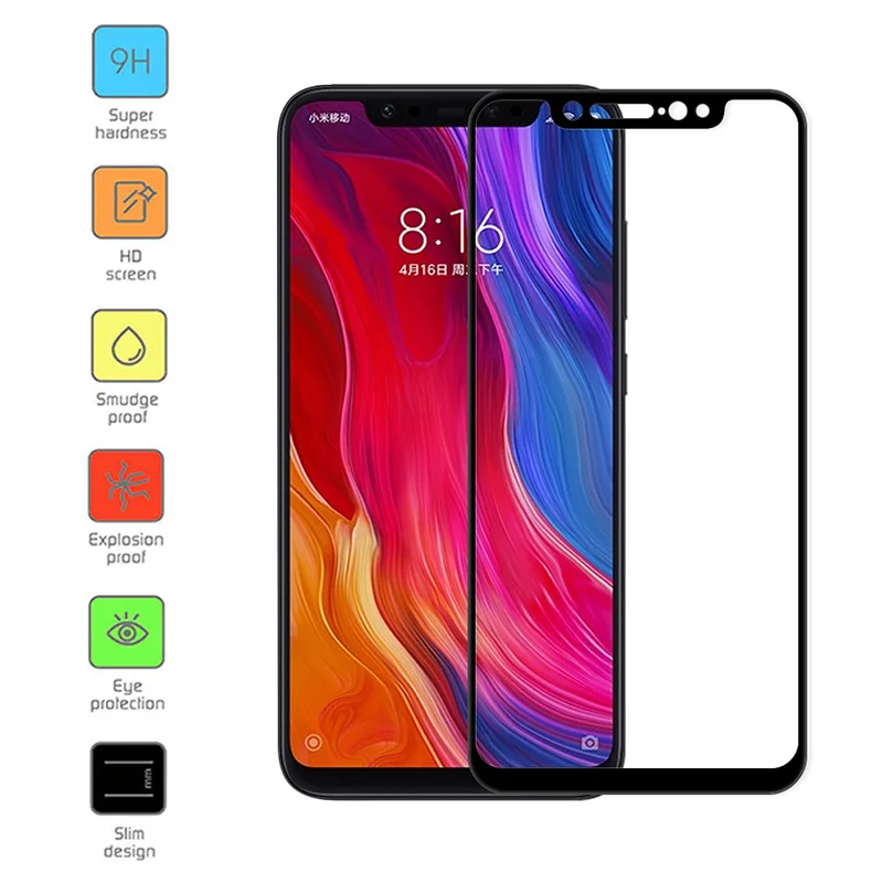 Стекло с полным покрытием для Xiaomi Pocophone F1 Mi A2 Lite A1 8 закаленное стекло Redmi 4X 6 Pro 5 Plus