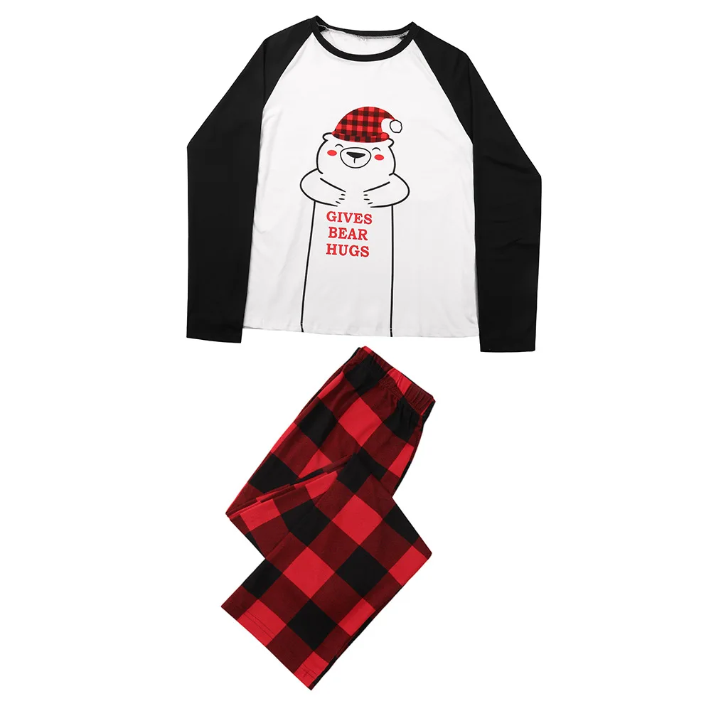 

Family Matching Christmas Pajamas Set Xmas Cartoon Bear Print Adult Men Women Kid Sleepwear Family Look Nightwear Clothes Outfit