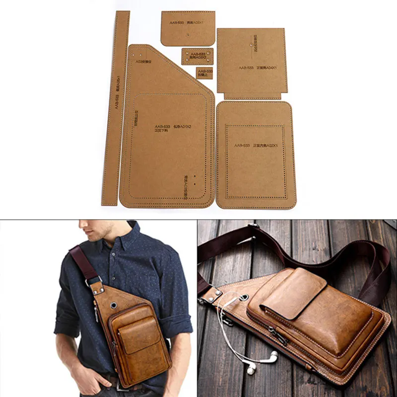 Жесткий крафт бумага шаблон формы DIY изделия из кожи ручной работы Мужская мода