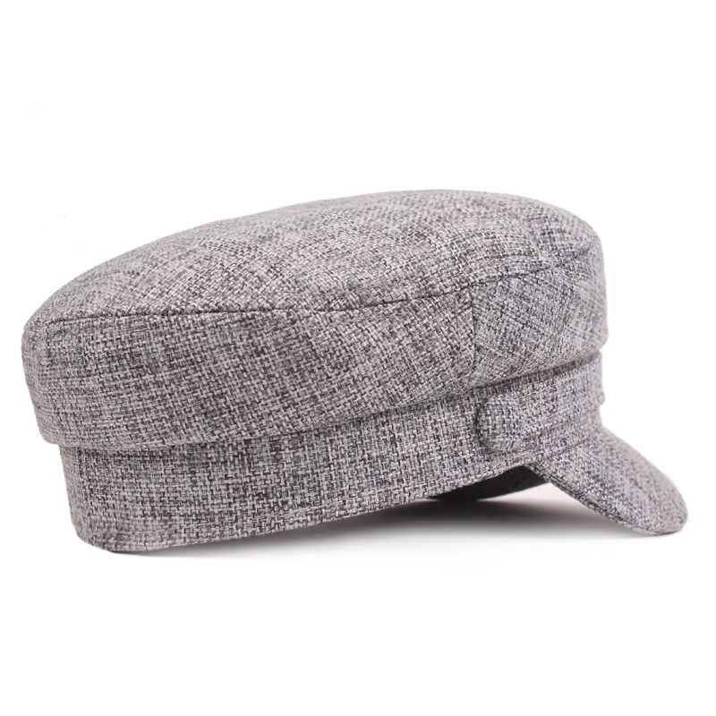 Snapback Кепка SILOQIN мужская плоская кепка s Простые Модные женские армейские военные шапки Новая Винтажная трендовая хлопковая льняная Кепка темно-синяя шляпа