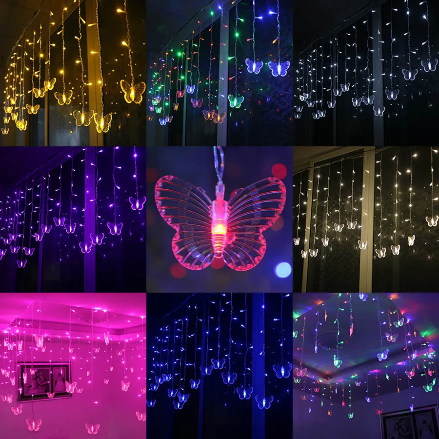 3.5M 5M Christmas LED Curtain Icicle String Light droop 0.4-0.6m Waterproof Party Garden Outdoor Decorative Fairy Lights | Лампы и