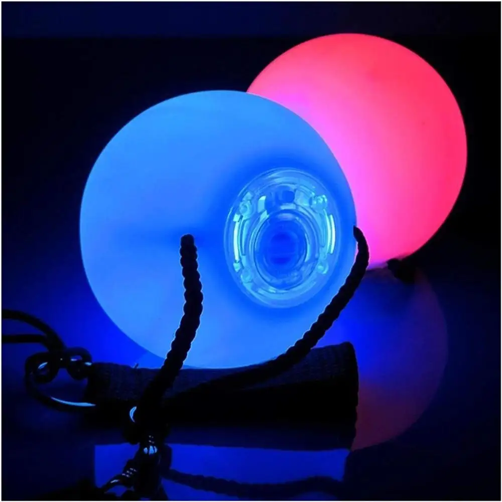 

LED Fiber Optic Whip belly dance balls RGB glow LED POI thrown balls for belly dance hand props stage performance accessories