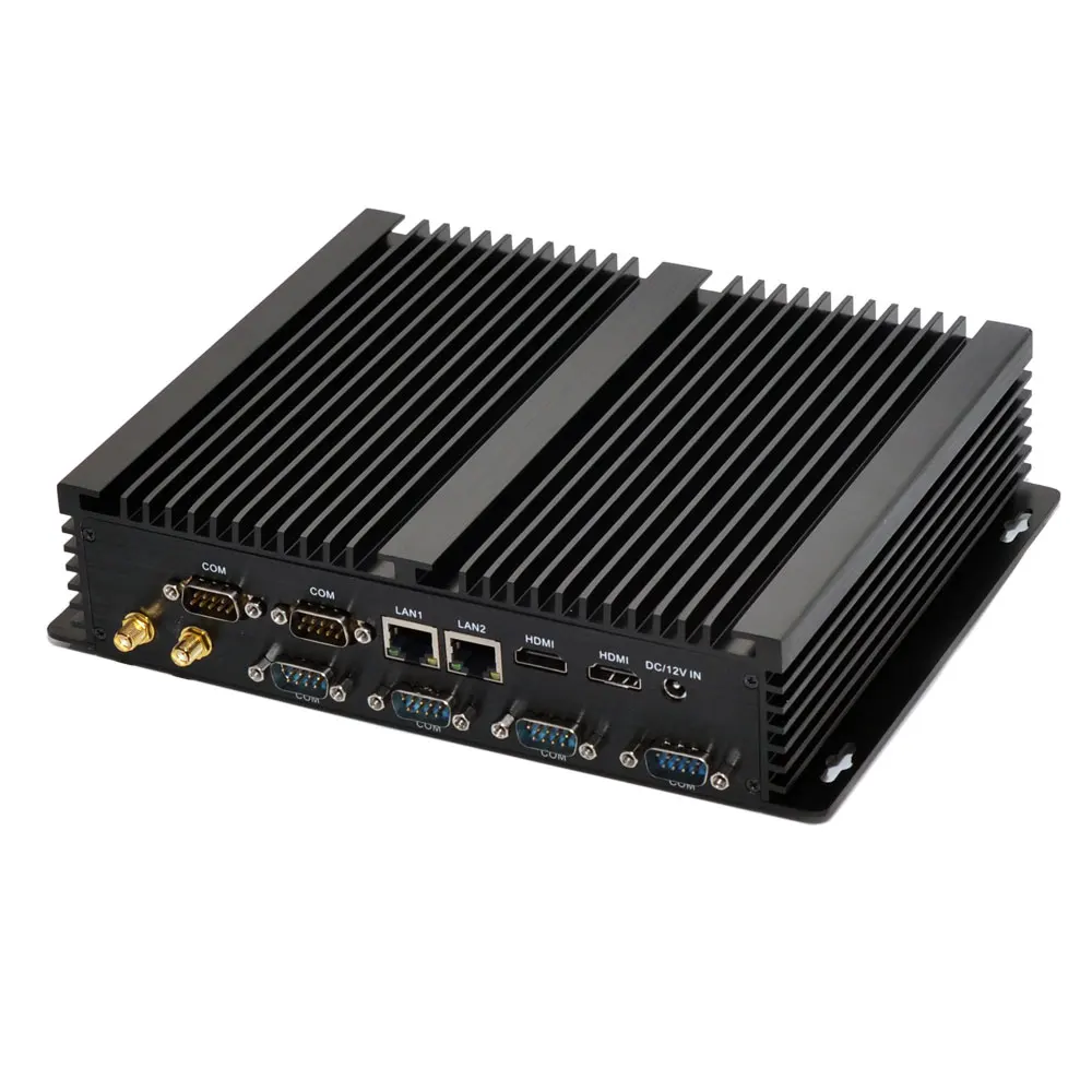 EGLOBAL 2 LAN HD MI 6 COM прочный ПК GK безвентиляторный промышленный мини компьютер Celeron i3 I5