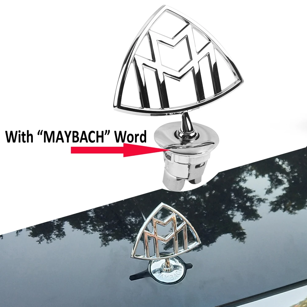 

For Maybach Car Hood 3D Standing Emblem Tail Sticker Auto Front Rear Logo Badge for Mercedes S400 S500 S600 Class C E S Accessor