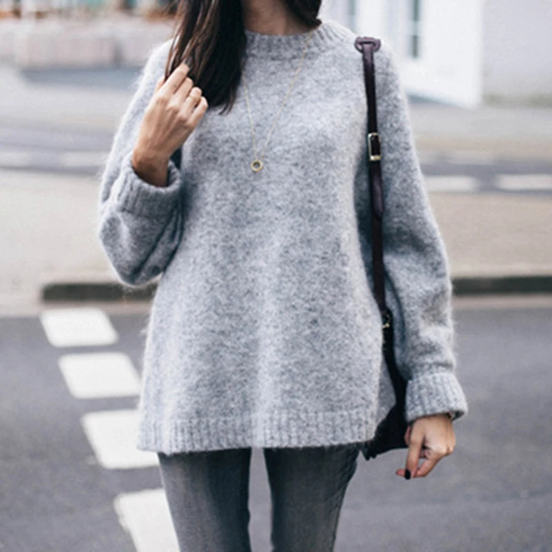 Autumn and winter fashion hooded bottoming sweater loose large size women's clothing | Женская одежда