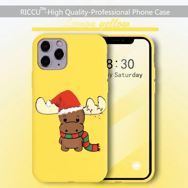 Рождественский чехол для телефона с оленем iPhone 8 7 6 6S Plus X 5S SE 2020 XR 11 12 Pro mini pro XS MAX
